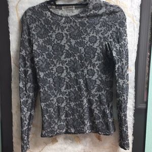 Carlisle Sheer Stretch Black Floral Top